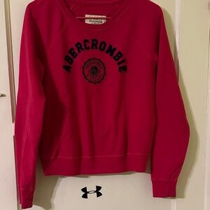 Abercrombie & Fitch Cherry Red Crewneck Sweatshirt
